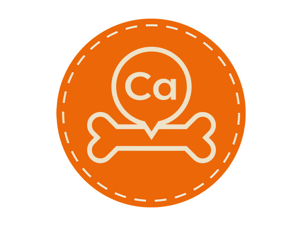 Benefit_MineralPlus_280g_2 Icon mit Ca für Calcium und einem Knochen abgebildet.