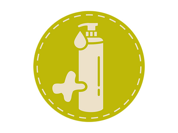 Benefit_BronchoCare_4 Icon mit der Abbildung eines praktischen Pumpspenders