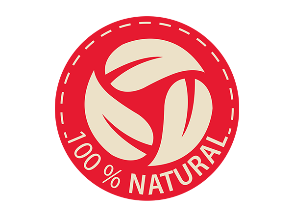 Benefit_MitePowder_250g_3 Icon in Rot: 100% Natural
